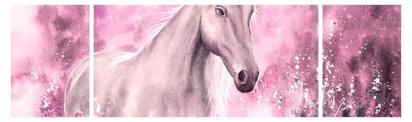 Obraz - Malowany koń (170x50 cm)