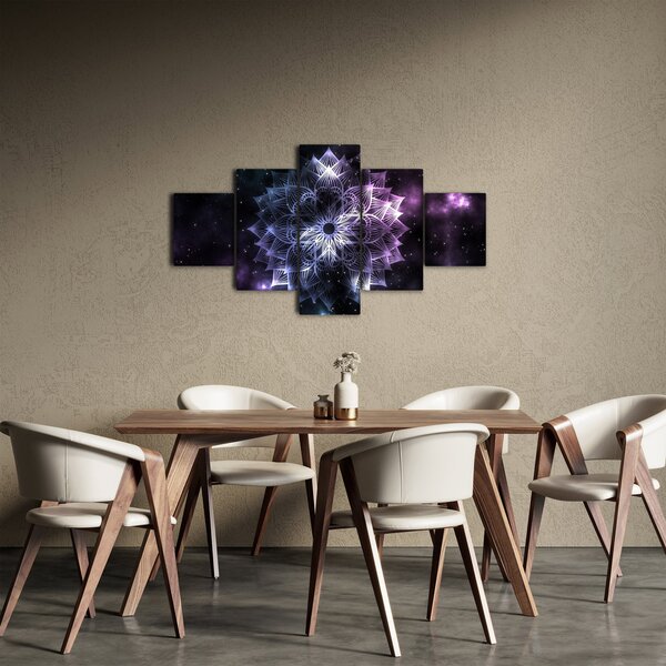 Obraz - Mandala lotosu w kosmosie (125x70 cm)