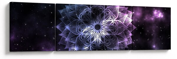 Obraz - Mandala lotosu w kosmosie (170x50 cm)