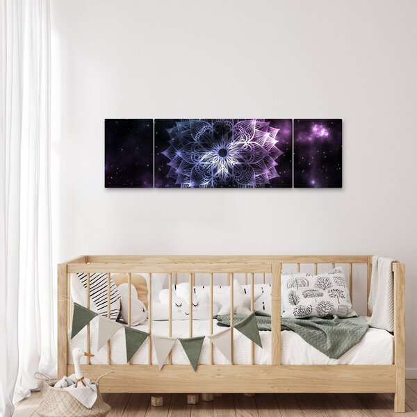 Obraz - Mandala lotosu w kosmosie (170x50 cm)