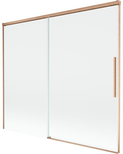 Mexen Rox parawan nawannowy 2-skrzydłowy rozsuwany 180 x 150 cm, transparent, miedź szczotkowana - 8C9-180-001-65-00