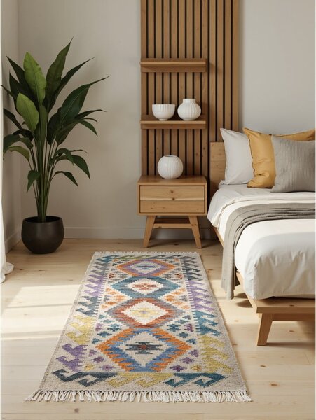Wełniany chodnik dwustronny tkany ręcznie 60x190 cm Kamal Oasis – Nouristan