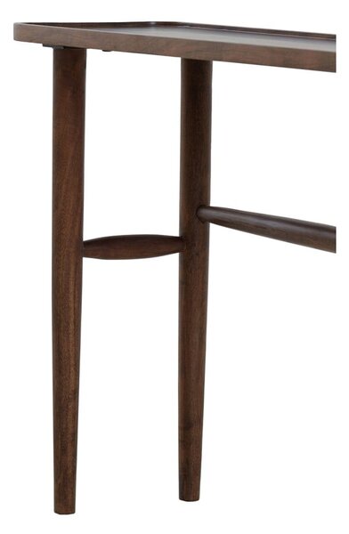 Brązowa konsola z litego drewna akacjowego 30x140 cm Qiano – Light & Living