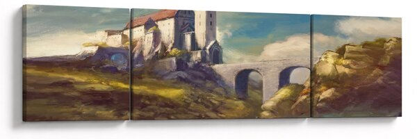 Obraz - Średniowieczny zamek (170x50 cm)