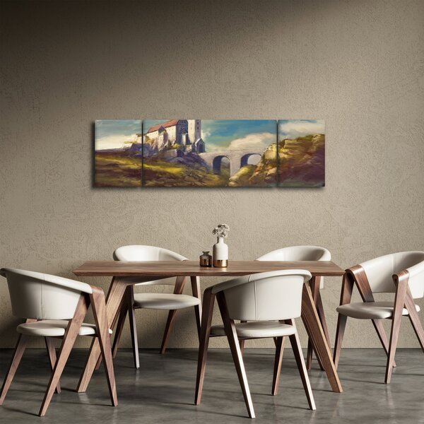 Obraz - Średniowieczny zamek (170x50 cm)