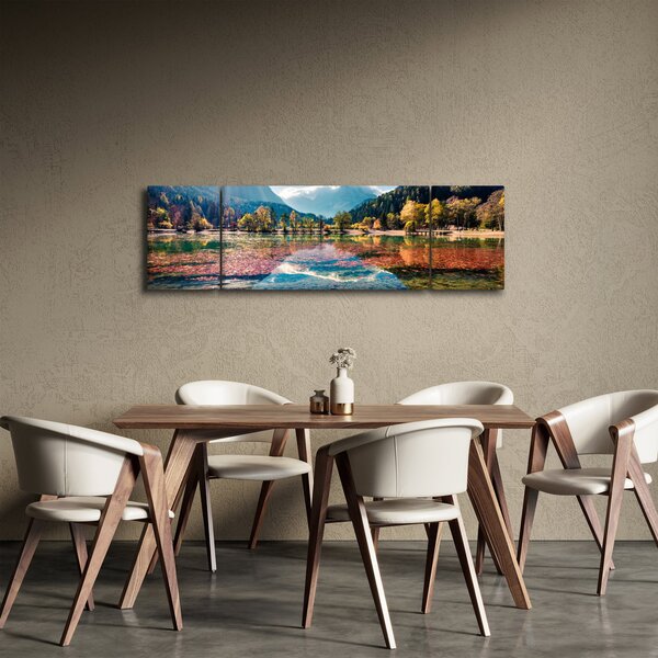 Obraz - Jezioro Jasna, Gozd Martuljek, Alpy Julijskie, Słowenia (170x50 cm)