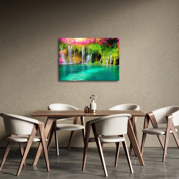 Obraz - Wodospad, Jeziora Plitwickie, Chorwacja (70x50 cm)