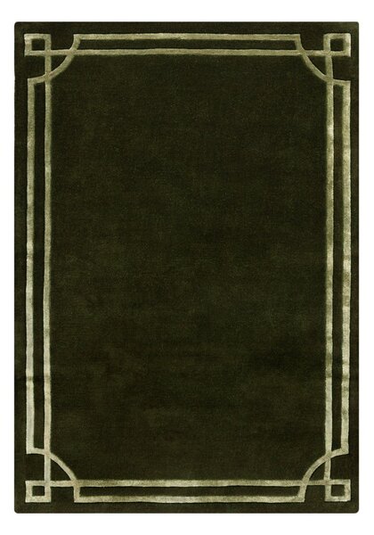 Ciemnozielony wełniany dywan tkany ręcznie 160x230 cm Gatsby – Flair Rugs