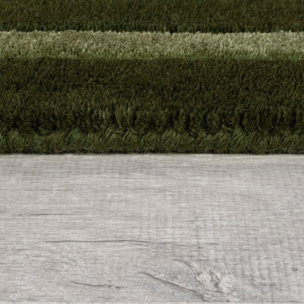 Ciemnozielony wełniany dywan tkany ręcznie 160x230 cm Gatsby – Flair Rugs