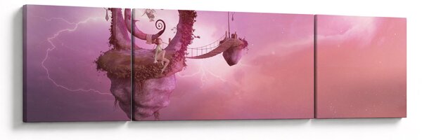 Obraz - Wróżka na pływającej wyspie (170x50 cm)