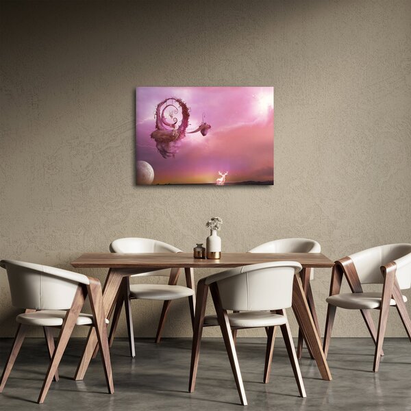Obraz - Wróżka na pływającej wyspie (70x50 cm)