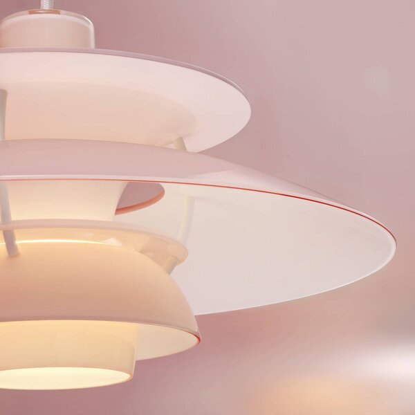 Louis Poulsen Lampa wisząca PH 5 320, możliwość ściemniania, fioletowy / różowy / bladoróżowy, salon / jadalnia, tworzywo sztuczne, design