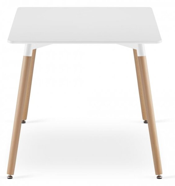 Zestaw jadalniany 1 + 4, biały stół ADRIA 120x80 cm + białe krzesło KITO