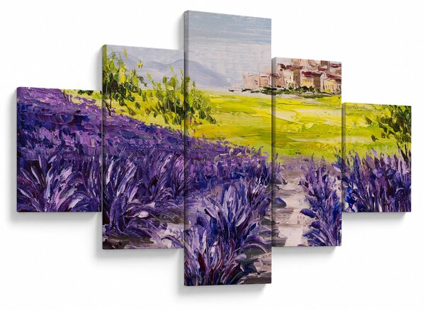 Obraz - Prowansja, Francja, malarstwo olejne (125x70 cm)