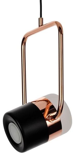 Flair Black ROSE Gold - reflektor LED wiszący, dwustronny, czarny złoty