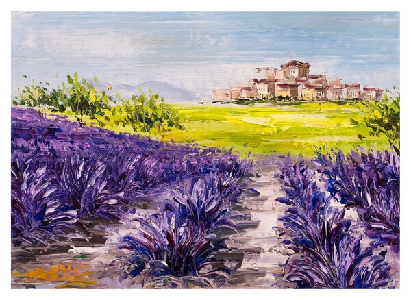 Obraz - Prowansja, Francja, malarstwo olejne (70x50 cm)