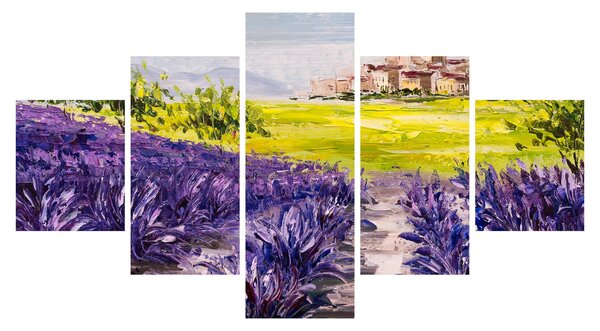 Obraz - Prowansja, Francja, malarstwo olejne (125x70 cm)