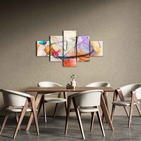 Obraz - Abstrakcja, ptaszek (125x70 cm)