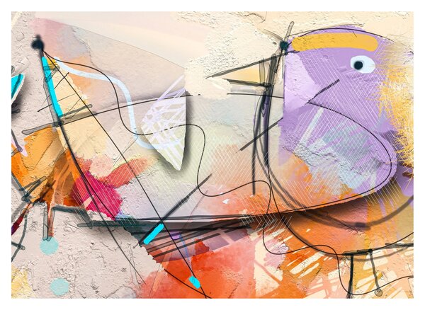 Obraz - Abstrakcja, ptaszek (70x50 cm)