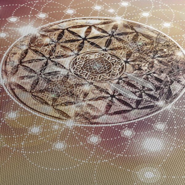Obraz - Mandala z elementami (170x50 cm)