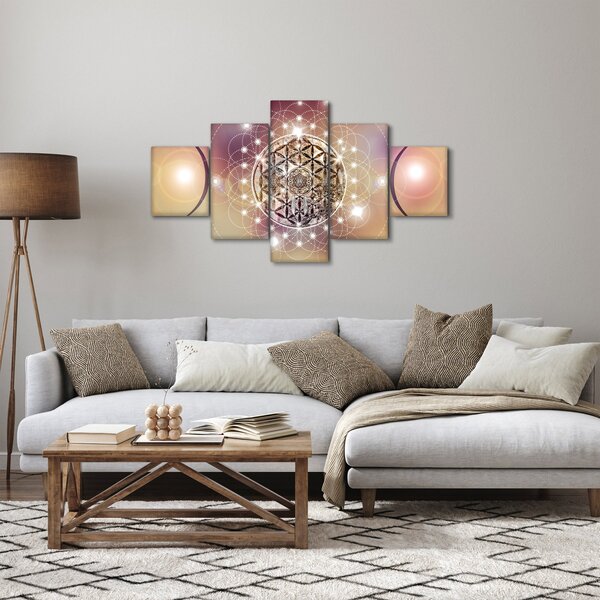 Obraz - Mandala z elementami (125x70 cm)