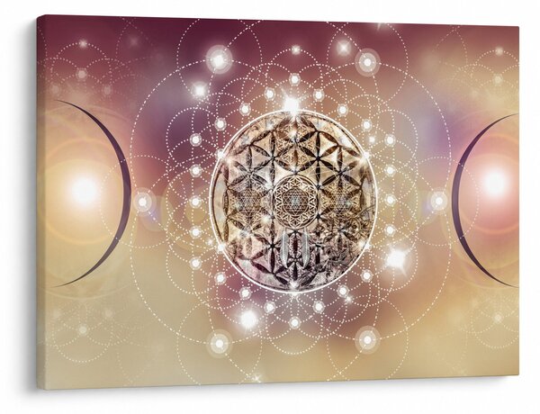 Obraz - Mandala z elementami (70x50 cm)