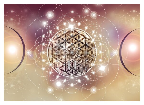 Obraz - Mandala z elementami (70x50 cm)