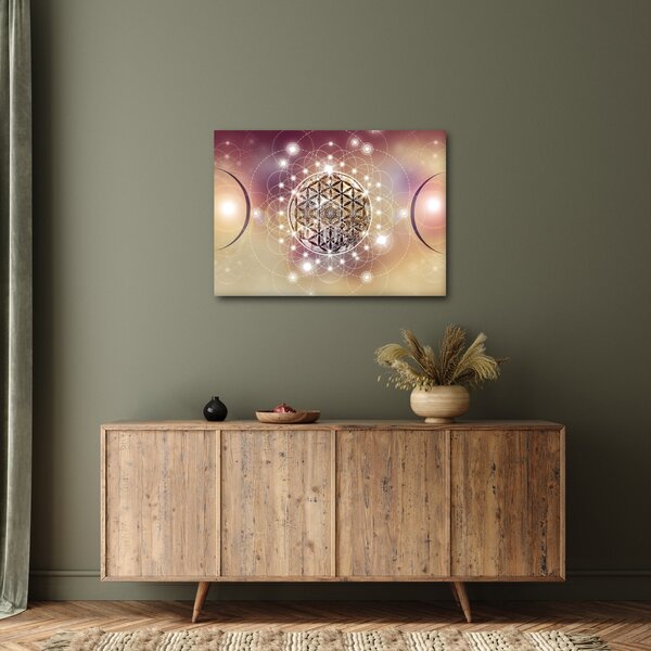Obraz - Mandala z elementami (70x50 cm)