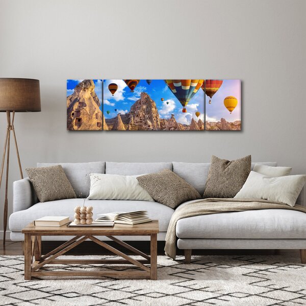 Obraz - Balony na ogrzane powietrze, Kapadocja, Turcja. (170x50 cm)