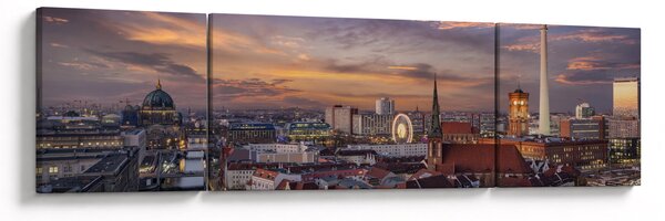 Obraz - Zachód słońca nad Berlinem (170x50 cm)