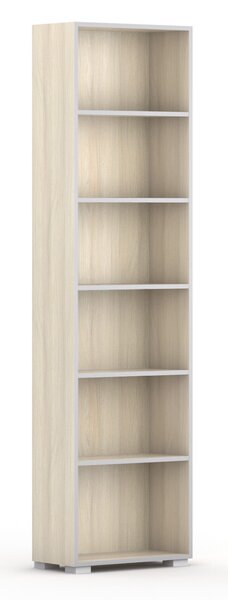 Biblioteka SILVER LINE, 1 kolumna, 2230 x 600 x 400 mm, dąb naturalny