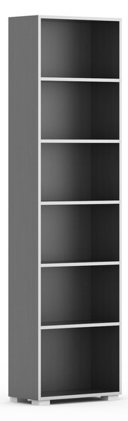 Biblioteka SILVER LINE, 1 kolumna, 2230 x 600 x 400 mm, grafit