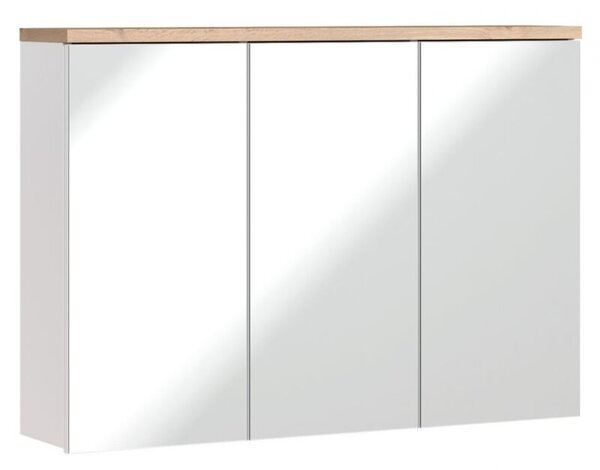 Szafka łazienkowa BALI 845 100 cm biała z lustrem