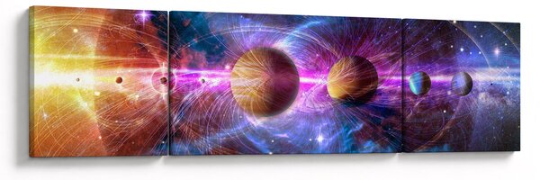 Obraz - Układ Słoneczny (170x50 cm)