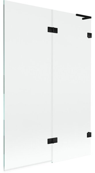 Mexen Lunar L parawan nawannowy 2-skrzydłowy prawy 120 x 150 cm, transparent, czarny - 897L-120-100-70-00-P