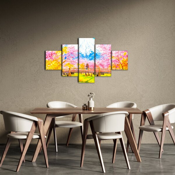 Obraz - Malowana para, akwarela (125x70 cm)