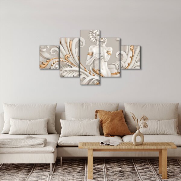 Obraz bogini na ozdobnym tle (125x70 cm)