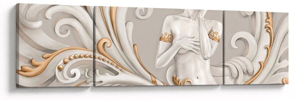 Obraz bogini na ozdobnym tle (170x50 cm)