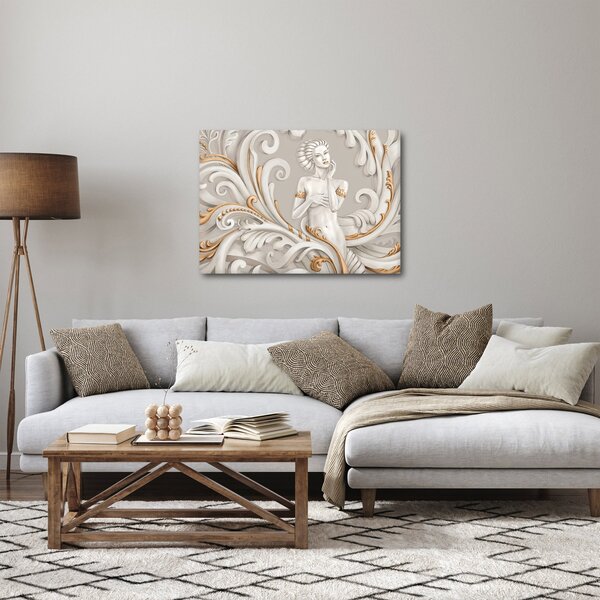 Obraz bogini na ozdobnym tle (70x50 cm)