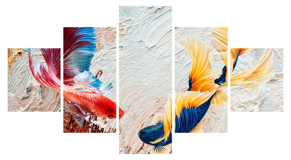 Obraz - Ryby bojowniki (125x70 cm)