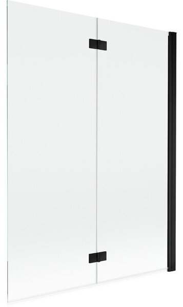 Mexen Mist parawan nawannowy 2-skrzydłowy prawy 130 x 150 cm, transparent, czarny - 8A9-130-002-70-00-P