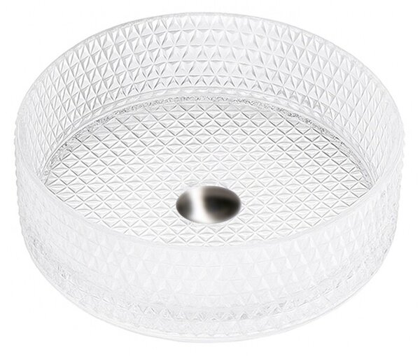 Umywalka nablatowa HYDROSAN BRILLANT1-TR-360 Okrągły Transparentny