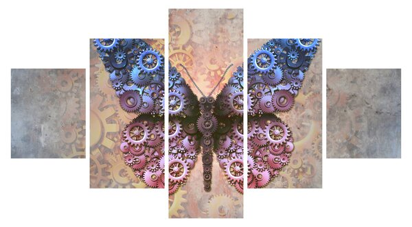 Obraz - Steampunk motyl (125x70 cm)