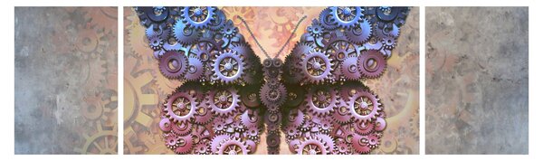 Obraz - Steampunk motyl (170x50 cm)