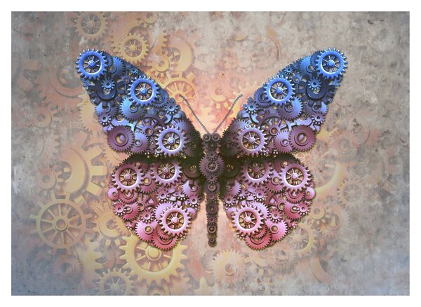 Obraz - Steampunk motyl (70x50 cm)