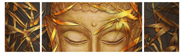 Obraz - Złoty Budda (170x50 cm)