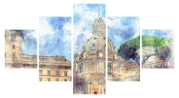Obraz - Kościół Santa Maria di Loreto, Rzym, Włochy (125x70 cm)