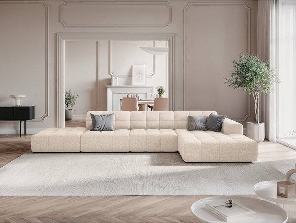 Kremowy narożnik (prawostronny) Chicago – Cosmopolitan Design