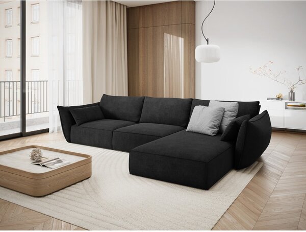 Ciemnoszary narożnik (prawostronny) Vanda – Mazzini Sofas