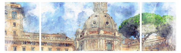 Obraz - Kościół Santa Maria di Loreto, Rzym, Włochy (170x50 cm)